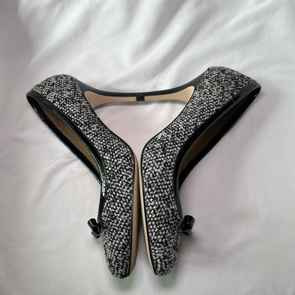 Talbots Womens Pumps Black/White Knit Heels Leather Inner and Soles Size 6.5 EUC - Picture 8 of 13